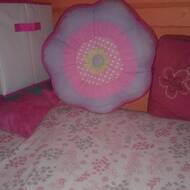 Cozy Line Home Fashion Blossom Round Flower Cotton Throw Pillow 